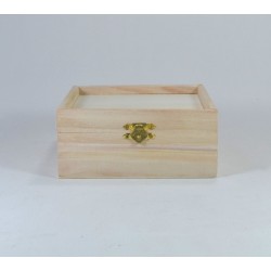 Cutie lemn - 12x12x4cm Obiect decorabil din lemn 5054/A