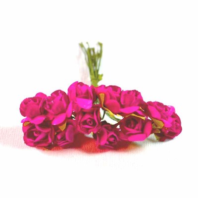 Set floricele pentru martisor 12 bc - trandafir ciclam