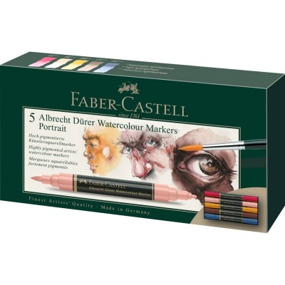 Set 5 markere acuarelabile - Portret - A.Durer - Faber-Castell
