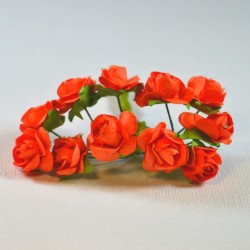 Set floricele pentru martisor 12 bc - trandafir portocaliu