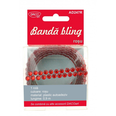 Banda bling rosu AD247R